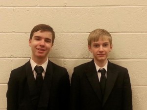  Pictured are Central High School Chorus students Caleb Williams and Elijah Green.