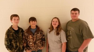 L:R Case Wilson, KC Geter, Kayla Ramage, and Caleb Thompson