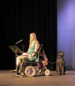 Aimee Copeland inspires attendees at the WBA luncheon with her story of perseverance and accomplishment.